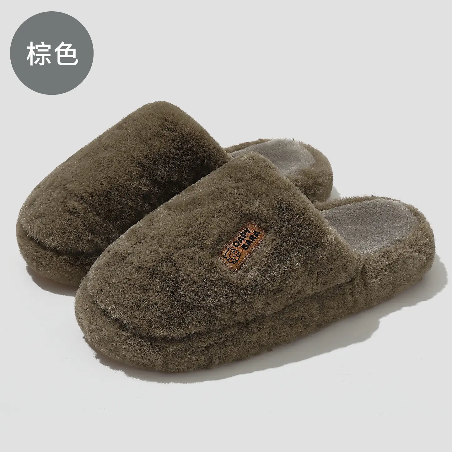 Women Cotton Wool Slippers Warm Non-Slip Indoor - Image 4