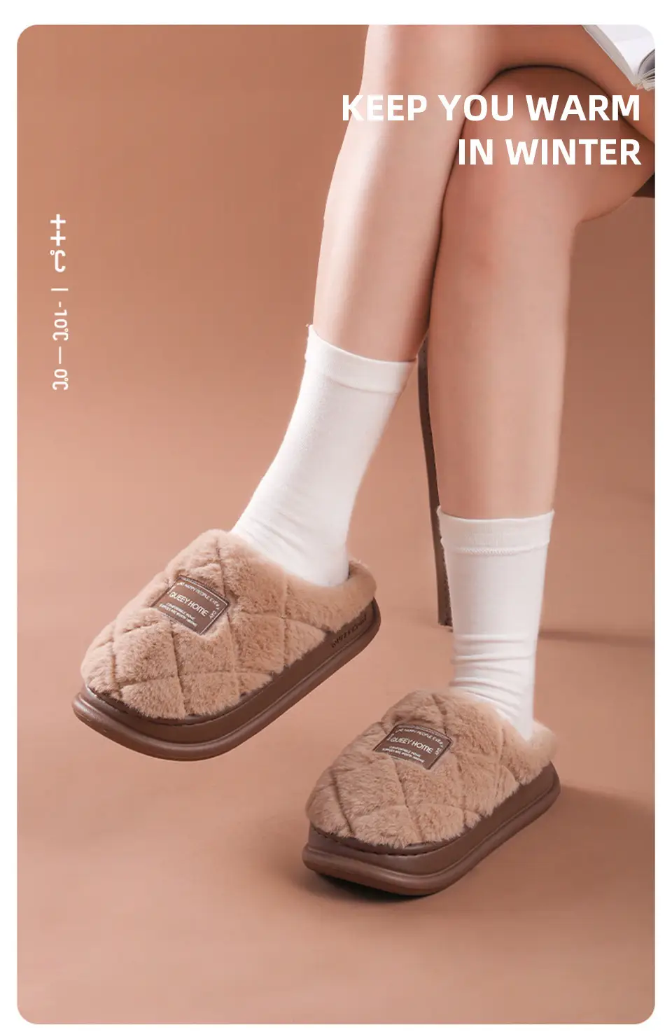 Cotton Slippers for Women, Warm Autumn and Winter 2025 New Couple Home Non-Slip Thick-Soled Cotton Slippers for Men — feature 2