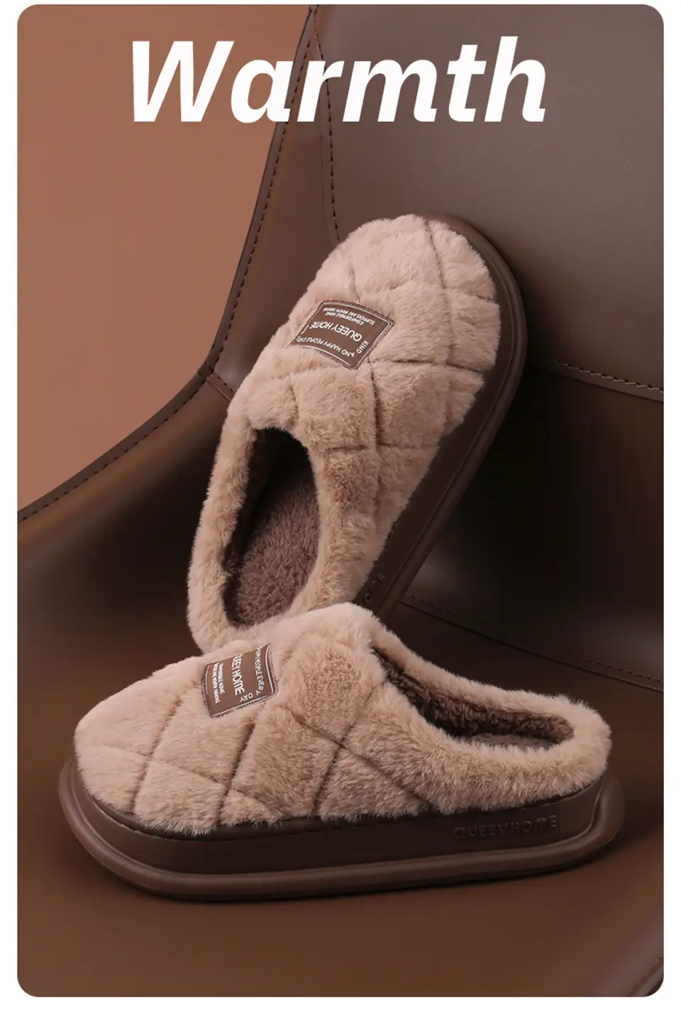 Cotton Slippers for Women, Warm Autumn and Winter 2025 New Couple Home Non-Slip Thick-Soled Cotton Slippers for Men — feature 4