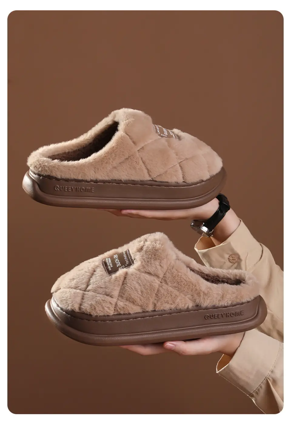 Cotton Slippers for Women, Warm Autumn and Winter 2025 New Couple Home Non-Slip Thick-Soled Cotton Slippers for Men — feature 5