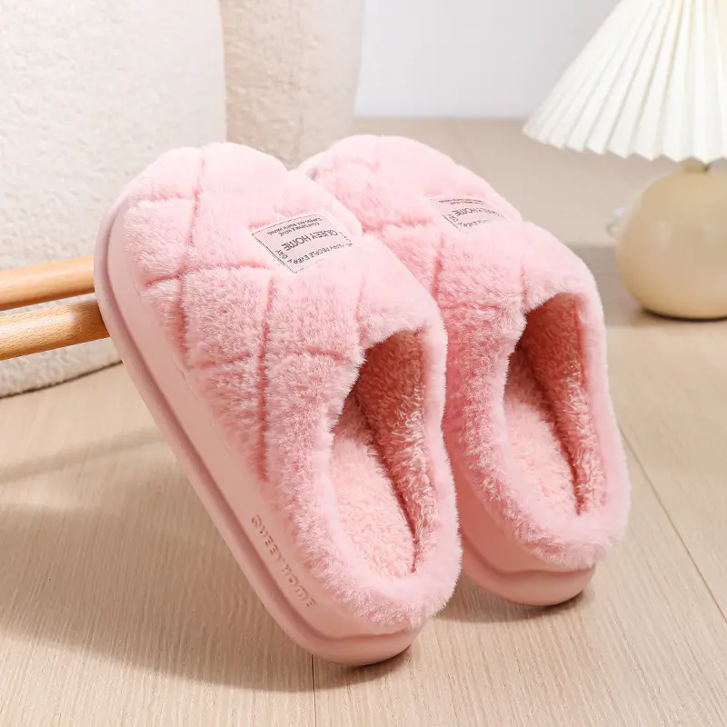 Cotton Slippers for Women, Warm Autumn and Winter 2025 New Couple Home Non-Slip Thick-Soled Cotton Slippers for Men - Image 2