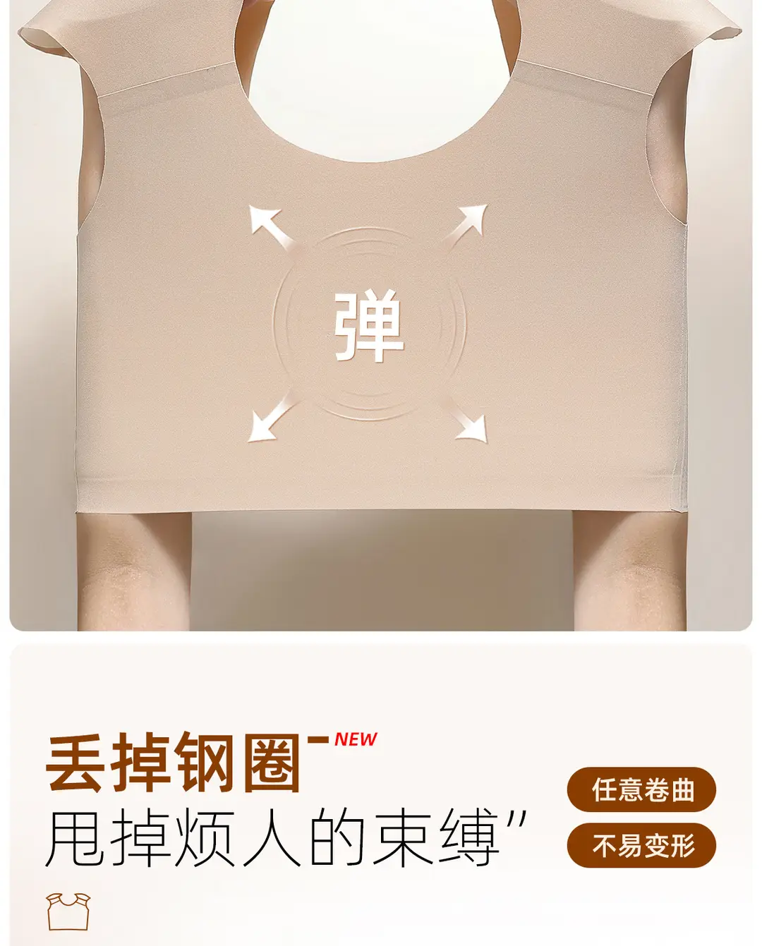 Shoulder Pad Underwear for Women, Right-Angle Magic Foundation, Invisible Seamless Small Chest Gathering Side Breast Vest, Thin Bra — feature 20