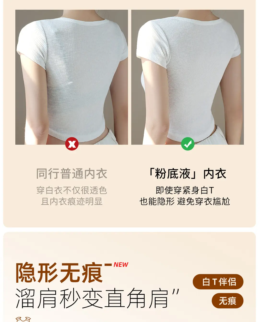 Shoulder Pad Underwear for Women, Right-Angle Magic Foundation, Invisible Seamless Small Chest Gathering Side Breast Vest, Thin Bra — feature 5