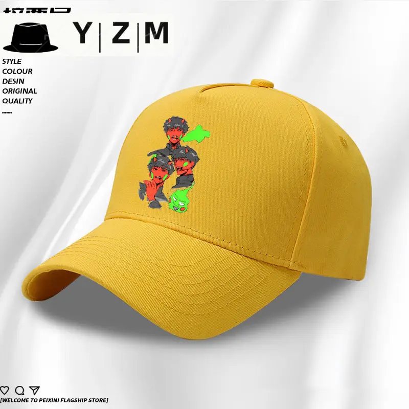 Blue Cartoon Cap with Duck Embroidery