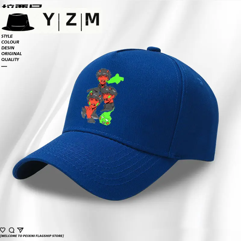 Blue Cartoon Cap with Duck Embroidery