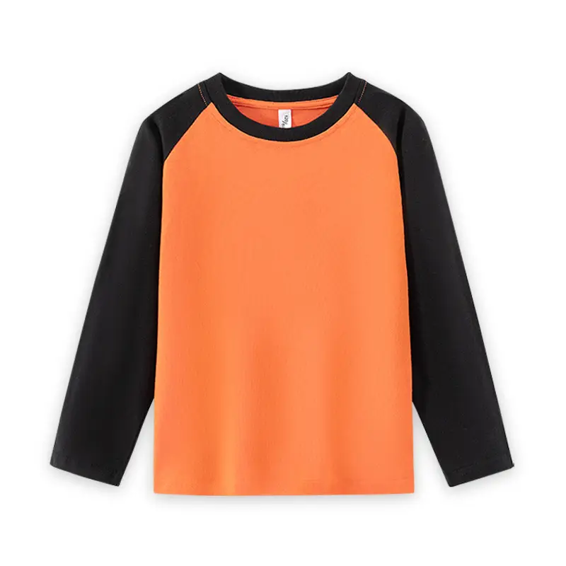 Halloween Long Sleeve T-Shirt for Boys Pure Cotton Black Orange - Image 6