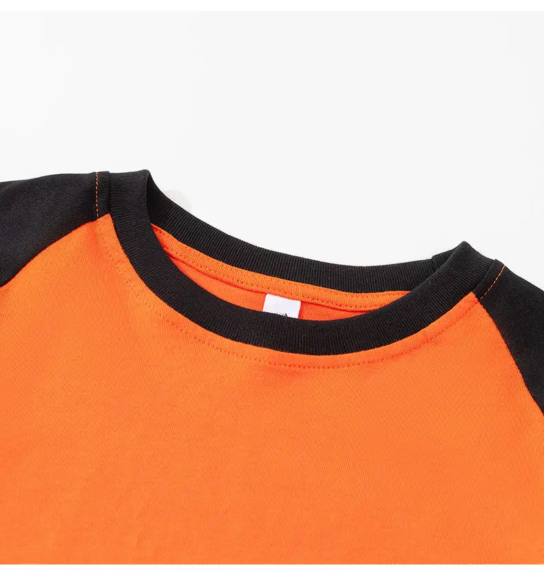 Halloween Long Sleeve T-Shirt for Boys Pure Cotton Black Orange — feature 8