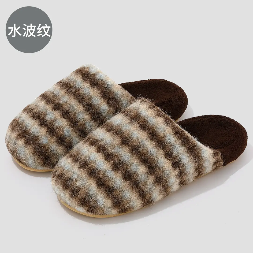 Home Cotton Slippers for Women in Winter, Couple Plush Warm Non-Slip Indoor Bedroom Slippers for Men, Winter Furry Slippers for Men - Image 13