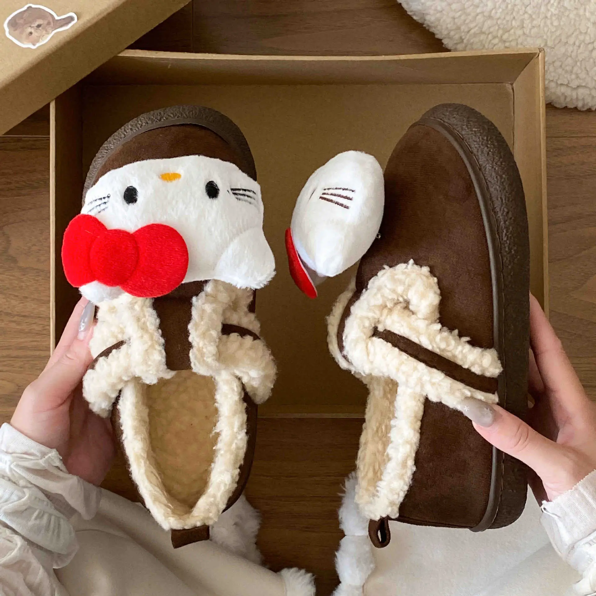 2025 Couple Student Eva Non-Slip Warm Plush Winter Sippers for Women - Image 5