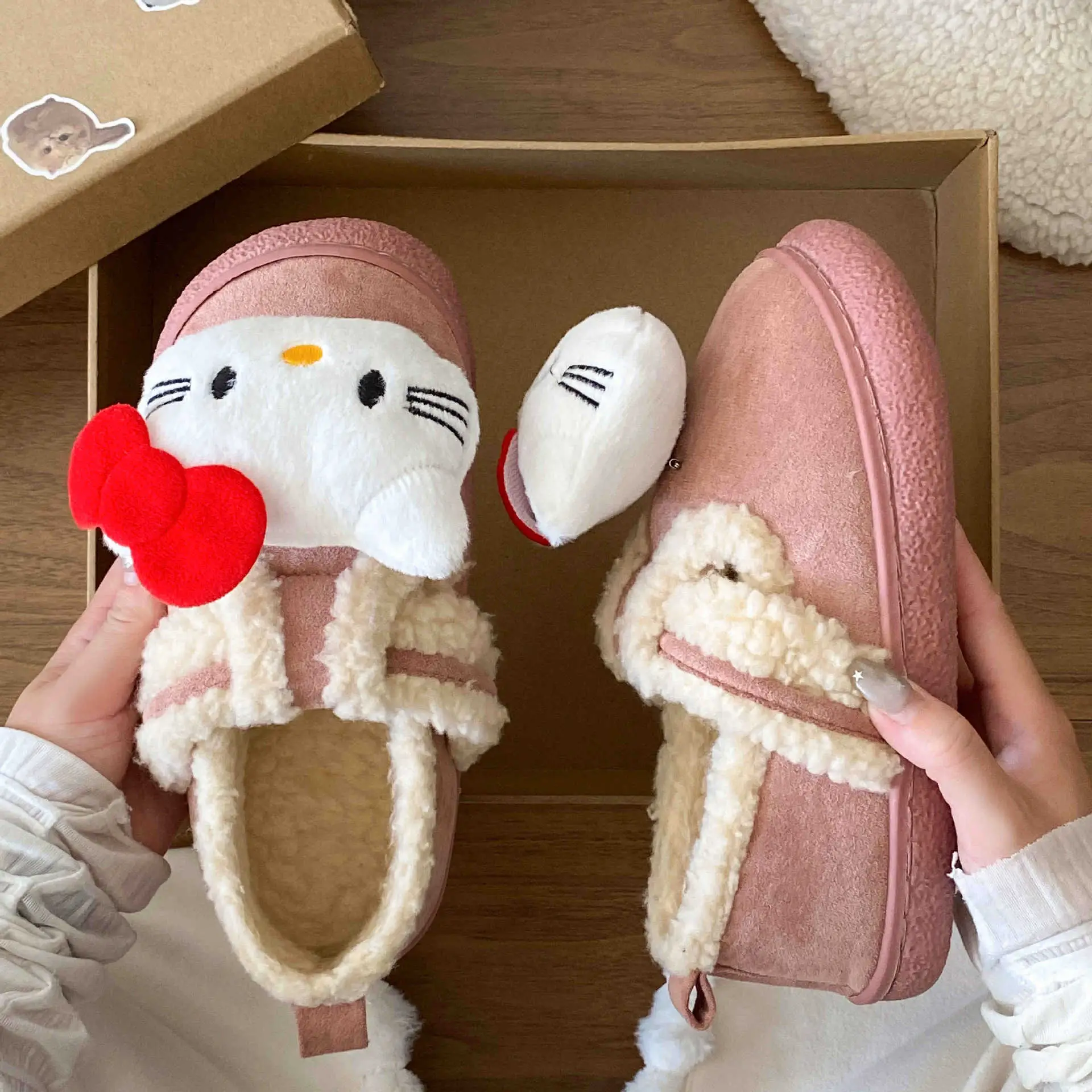 2025 Couple Student Eva Non-Slip Warm Plush Winter Sippers for Women - Image 6