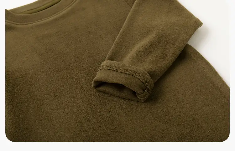 Dudu Home Boys Long Sleeve T-Shirt Olive Green Winter — feature 23