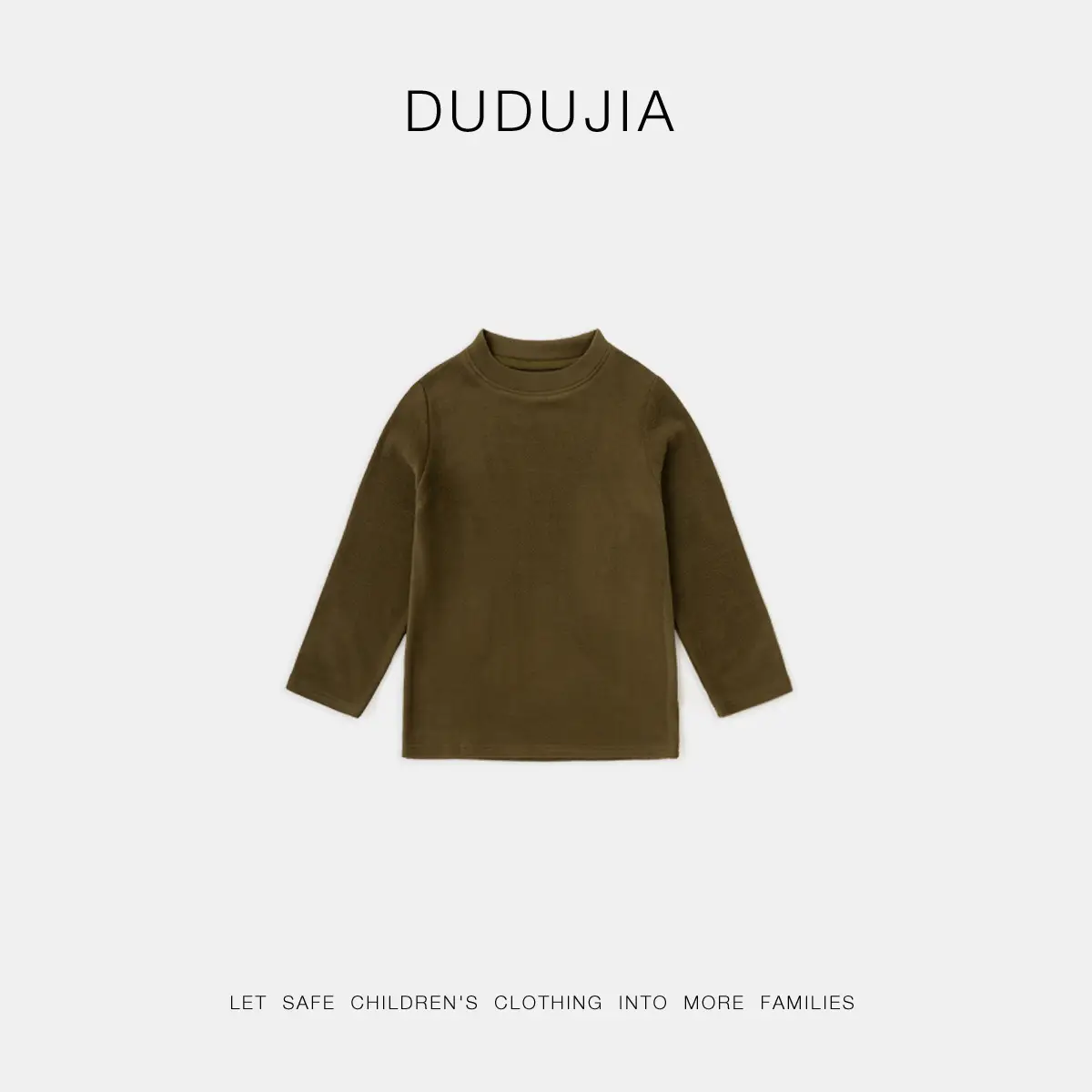 Dudu Home Boys Long Sleeve T-Shirt Olive Green Winter - Image 3