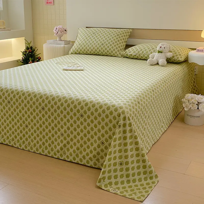 Class a 100% Cotton Xinjiang Cotton Coarse Cloth Bed Sheetss Cotton and Linen Mats Double Pure Cotton Extra Large Bed Sheetss Wholesale