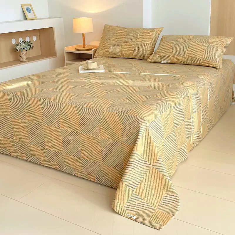 Class a 100% Cotton Xinjiang Cotton Coarse Cloth Bed Sheetss Cotton and Linen Mats Double Pure Cotton Extra Large Bed Sheetss Wholesale