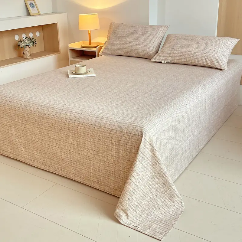 Class a 100% Cotton Xinjiang Cotton Coarse Cloth Bed Sheetss Cotton and Linen Mats Double Pure Cotton Extra Large Bed Sheetss Wholesale