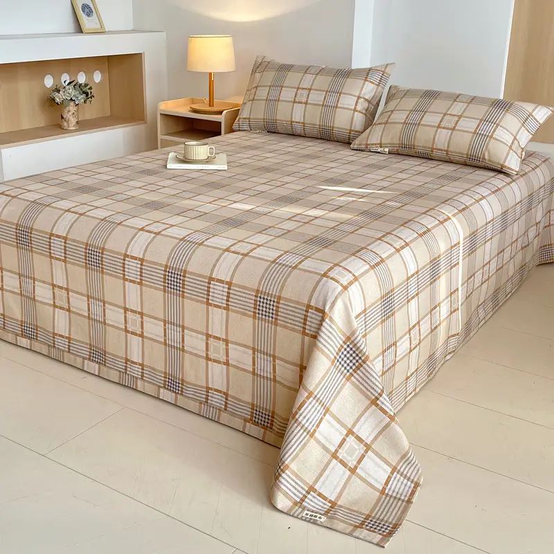 Class a 100% Cotton Xinjiang Cotton Coarse Cloth Bed Sheetss Cotton and Linen Mats Double Pure Cotton Extra Large Bed Sheetss Wholesale