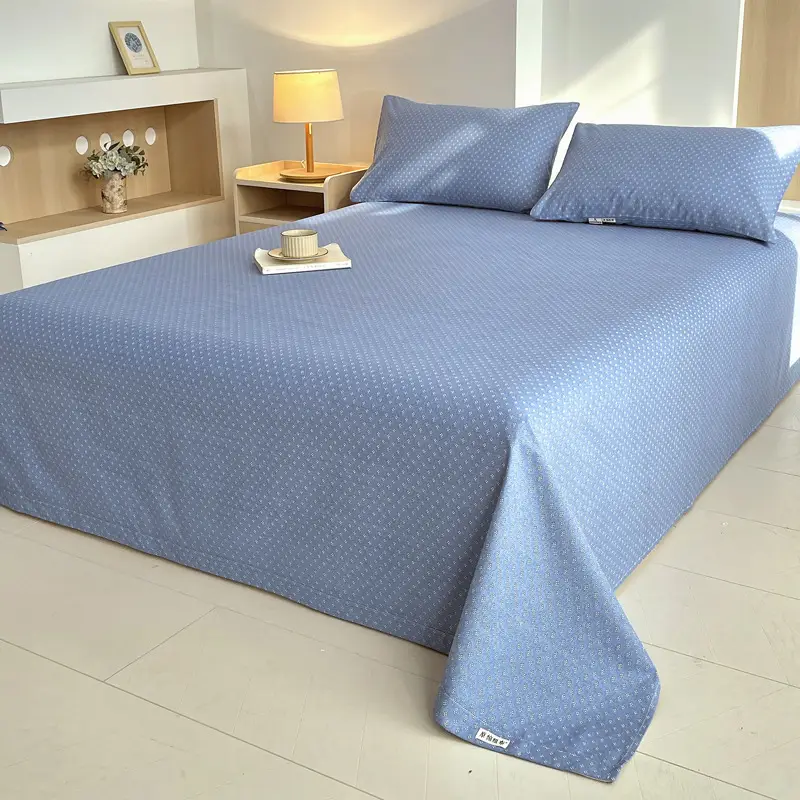 Class a 100% Cotton Xinjiang Cotton Coarse Cloth Bed Sheetss Cotton and Linen Mats Double Pure Cotton Extra Large Bed Sheetss Wholesale