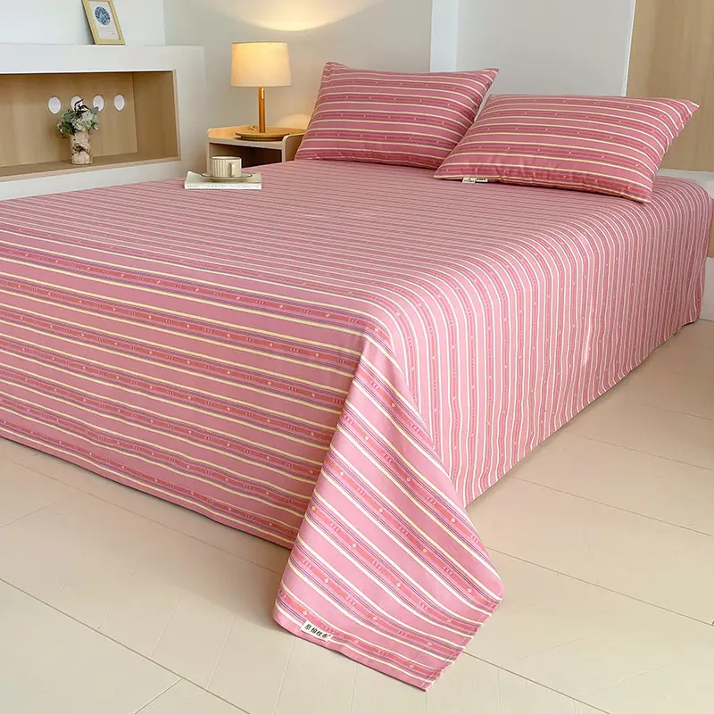 Class a 100% Cotton Xinjiang Cotton Coarse Cloth Bed Sheetss Cotton and Linen Mats Double Pure Cotton Extra Large Bed Sheetss Wholesale
