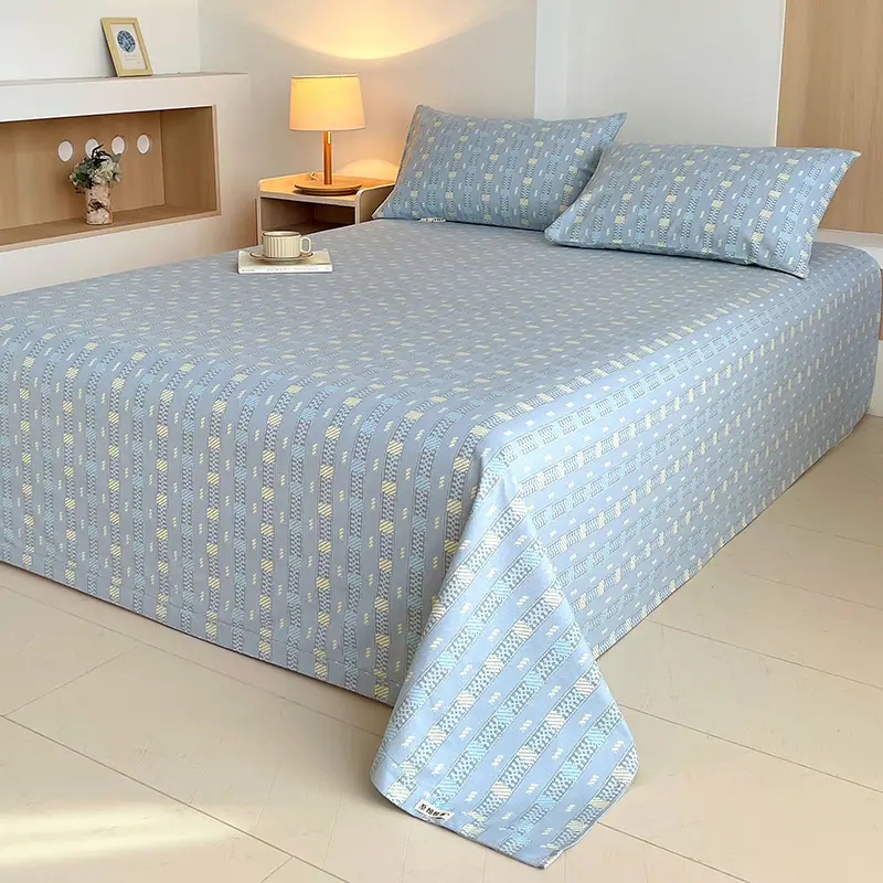 Class a 100% Cotton Xinjiang Cotton Coarse Cloth Bed Sheetss Cotton and Linen Mats Double Pure Cotton Extra Large Bed Sheetss Wholesale