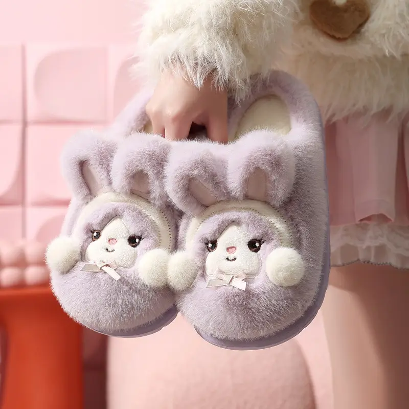 Cute Plush Furry Winter Slippers for Women - Image 8