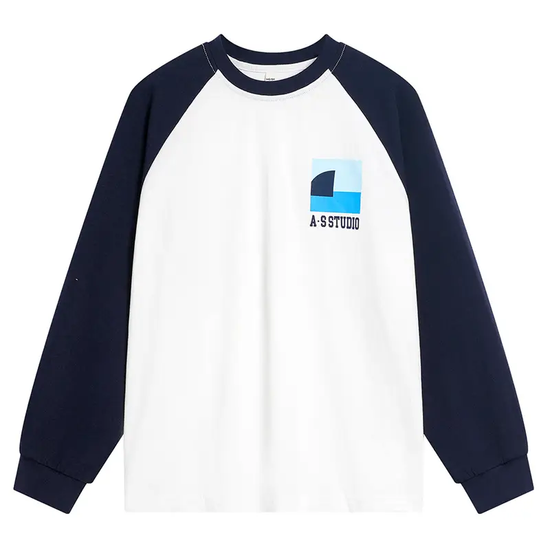 Boys Cotton Long Sleeve T-Shirt White Navy 2025 - Image 6