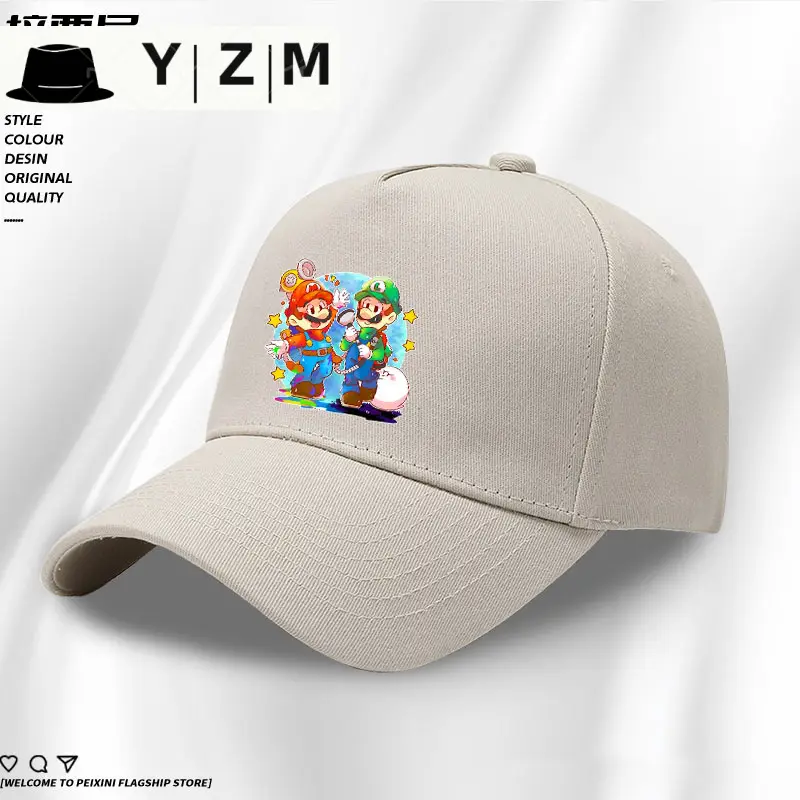 Mario Cartoon Cap Black with Embroidery - Image 9