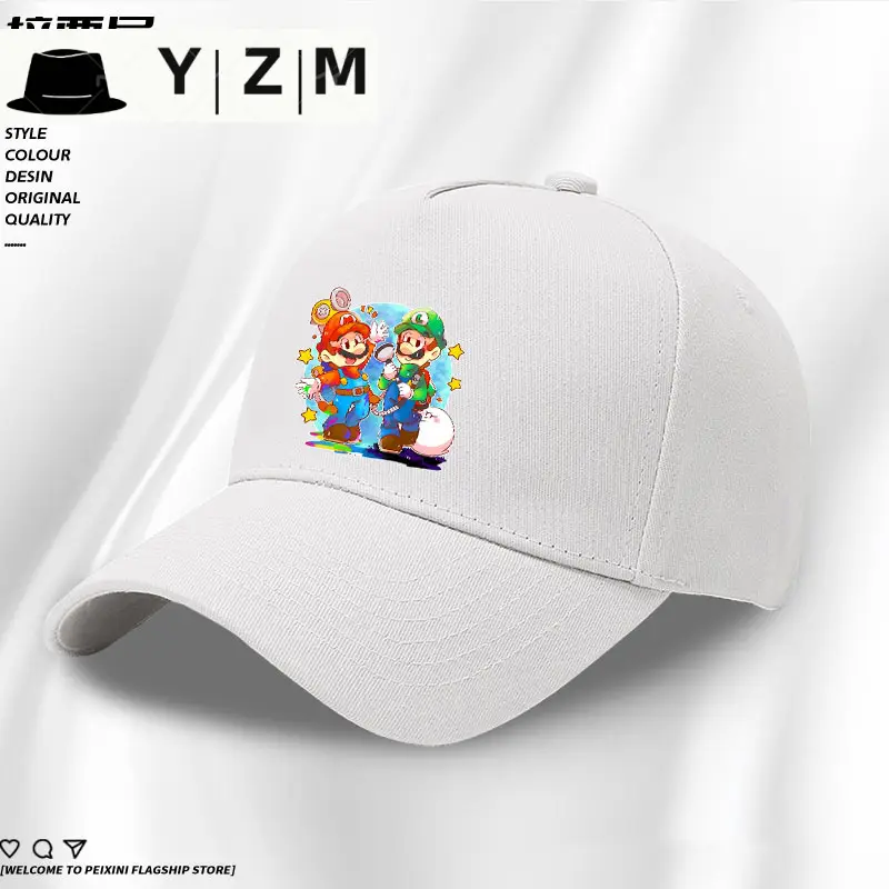 Mario Cartoon Cap Black with Embroidery - Image 5