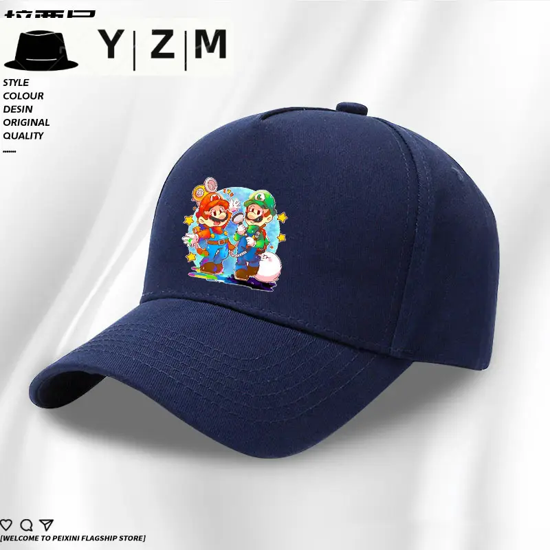 Mario Cartoon Cap Black with Embroidery - Image 6
