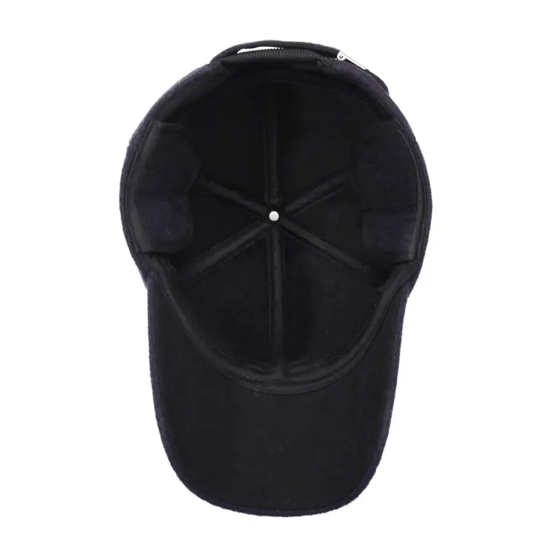 Men's Winter Velvet Cap Navy Blue Cold Proof