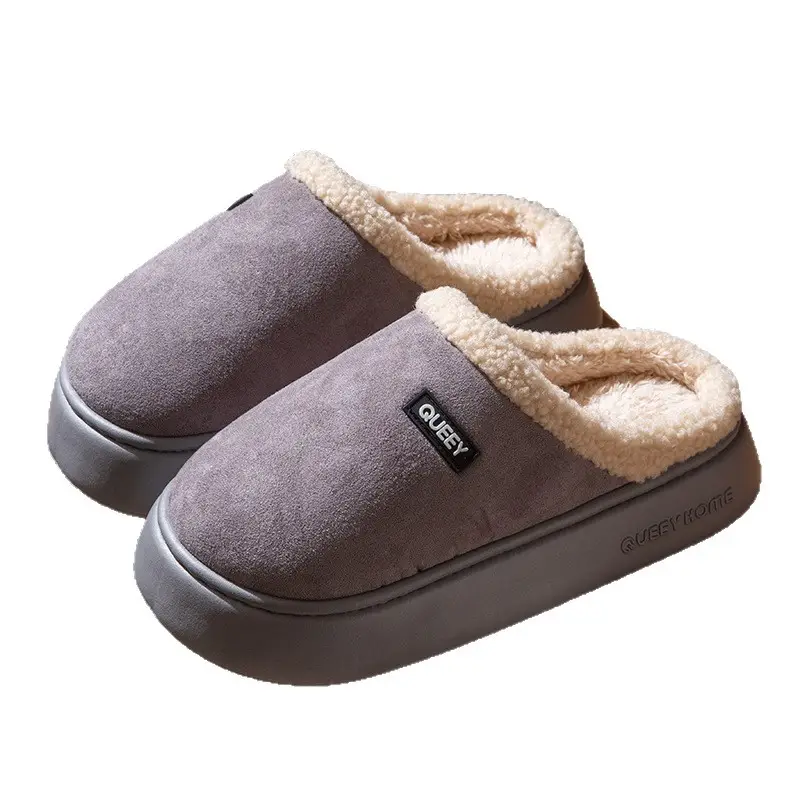 Men's and Women's 2026 New Autumn and Winter Indoor Home Plush Warm Non-Slip Cotton Slippers with a Stepping-On-Feces Feel - Image 8