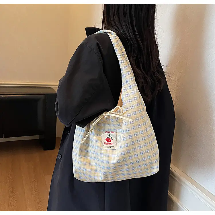 Plaid Shoulder Bag Large Capacity Spring Summer — feature 10