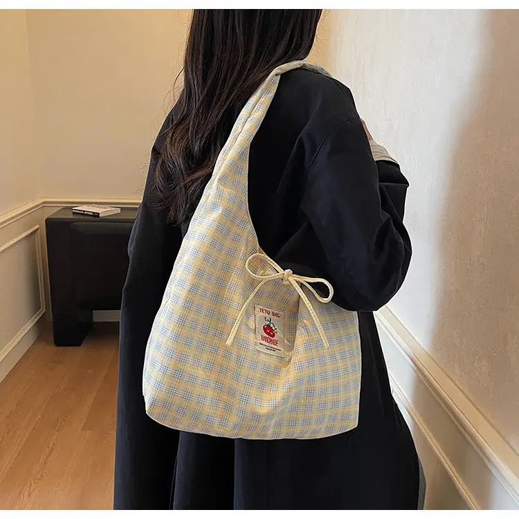 Plaid Shoulder Bag Large Capacity Spring Summer — feature 11