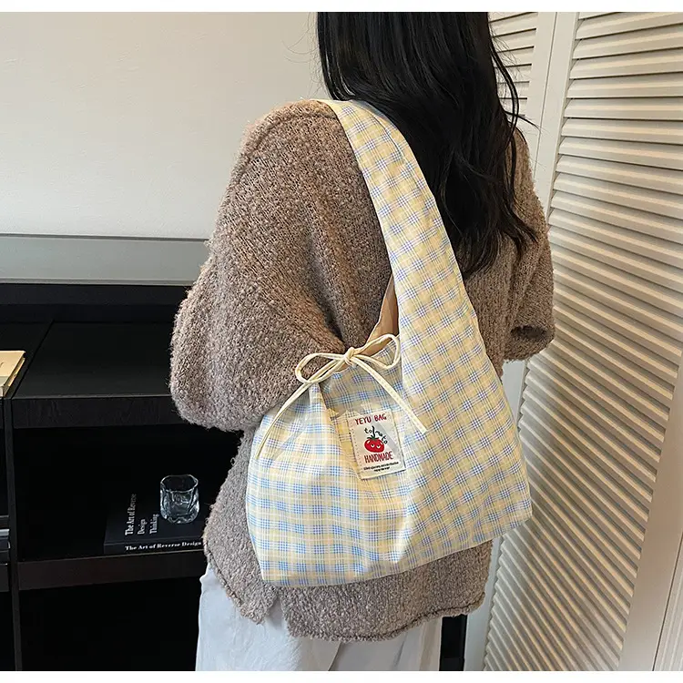 Plaid Shoulder Bag Large Capacity Spring Summer — feature 19