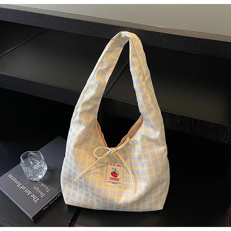 Plaid Shoulder Bag Large Capacity Spring Summer — feature 23