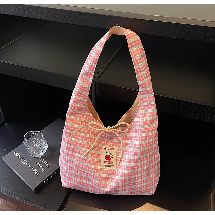 Plaid Shoulder Bag Large Capacity Spring Summer — feature 24
