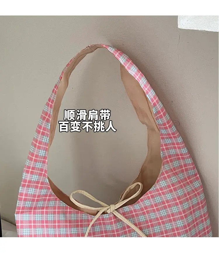 Plaid Shoulder Bag Large Capacity Spring Summer — feature 4