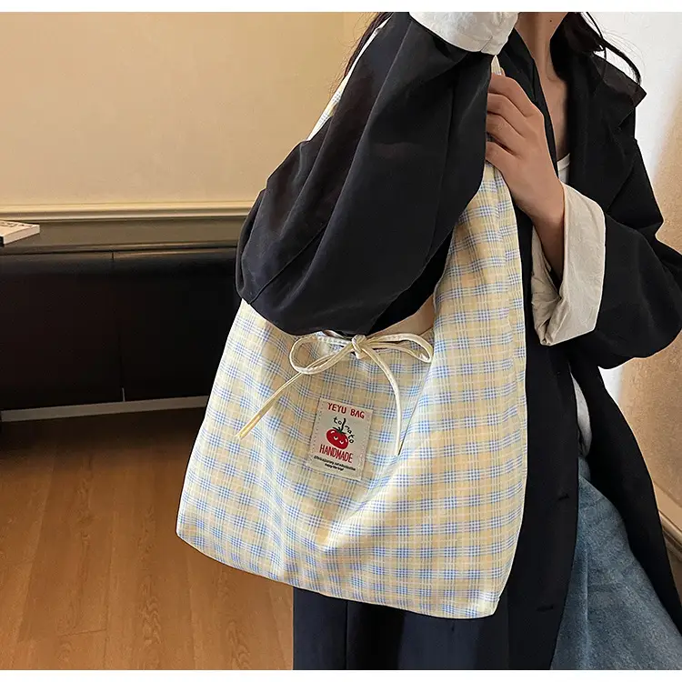 Plaid Shoulder Bag Large Capacity Spring Summer — feature 9