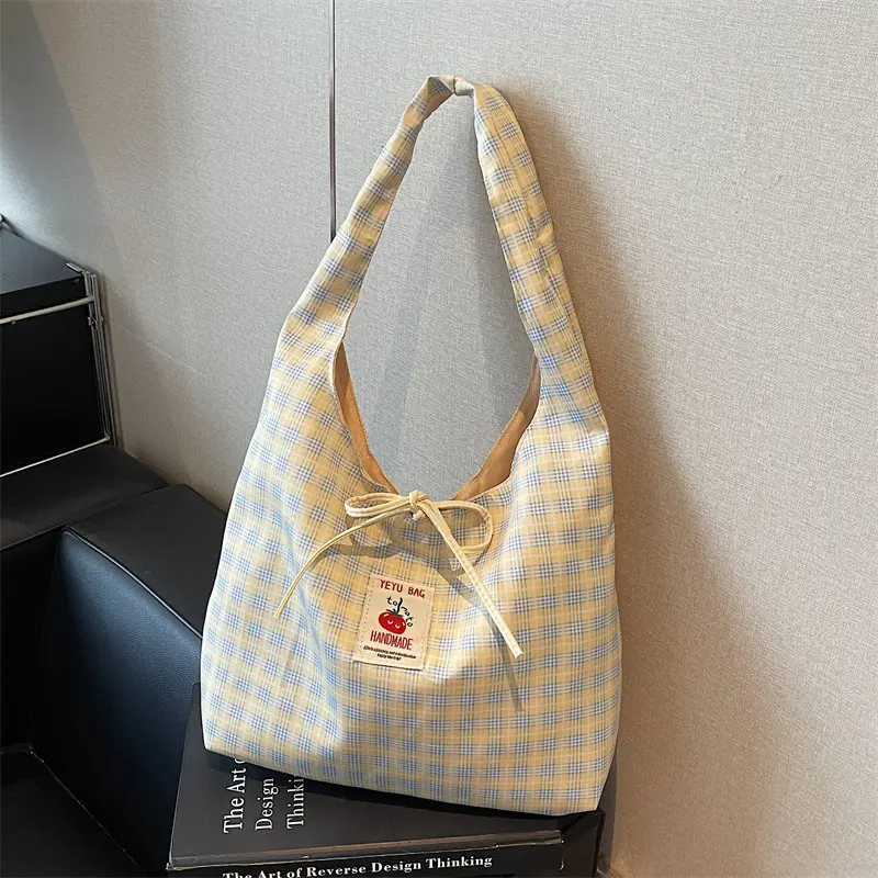 Plaid Shoulder Bag Large Capacity Spring Summer - Image 2