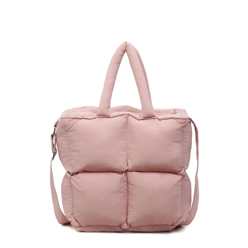 Pink Puffer Shoulder Bag for Women 2025 Winter - Image 5