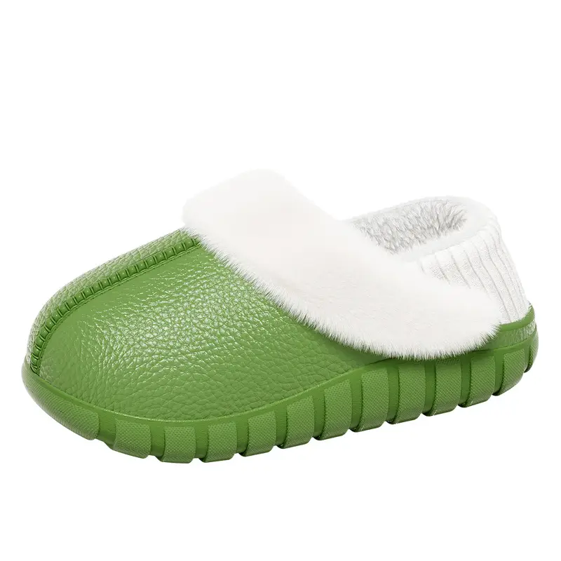 Cotton Slippers for Women, Winter Home Use, Indoor Non-Slip Couple Home Warm Winter Plush Bag Heel Cotton Slippers for Men - Image 12