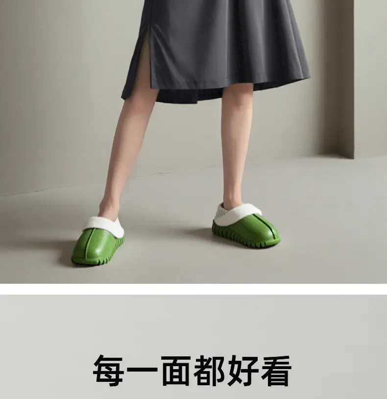 Cotton Slippers for Women, Winter Home Use, Indoor Non-Slip Couple Home Warm Winter Plush Bag Heel Cotton Slippers for Men — feature 13