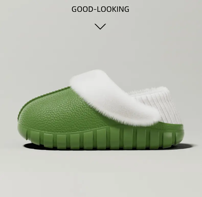 Cotton Slippers for Women, Winter Home Use, Indoor Non-Slip Couple Home Warm Winter Plush Bag Heel Cotton Slippers for Men — feature 14
