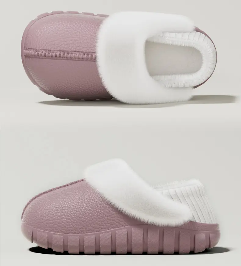 Winter Cotton Slippers for Men's Home Indoor Thick-Soled Home Men's 2025 New Winter Furry Slippers for Women — feature 15