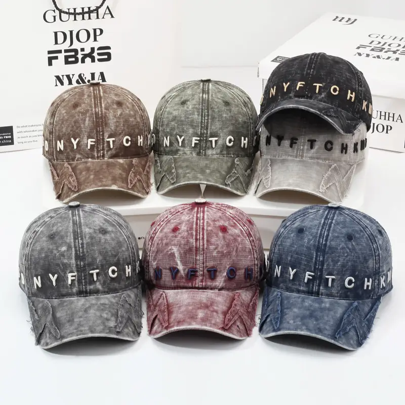 Vintage Letter Embroidered Duckbill Caps Unisex Outdoor Sunshade - Image 9