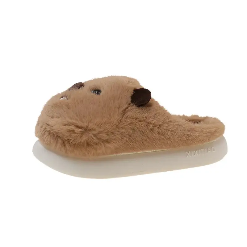 Cute Groundhog Cotton Slippers Women Winter Warm Non-Slip - Image 6