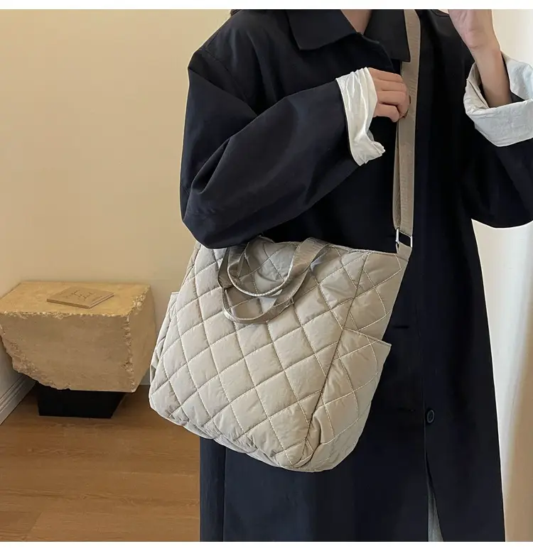 Quilted Crossbody Bag Women Large Capacity Tan 2025 — feature 19
