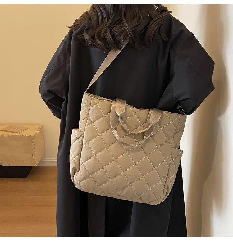 Quilted Crossbody Bag Women Large Capacity Tan 2025 — feature 21
