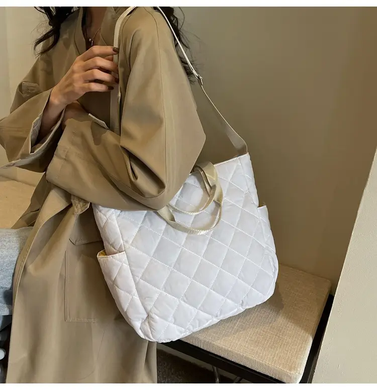 Quilted Crossbody Bag Women Large Capacity Tan 2025 — feature 34