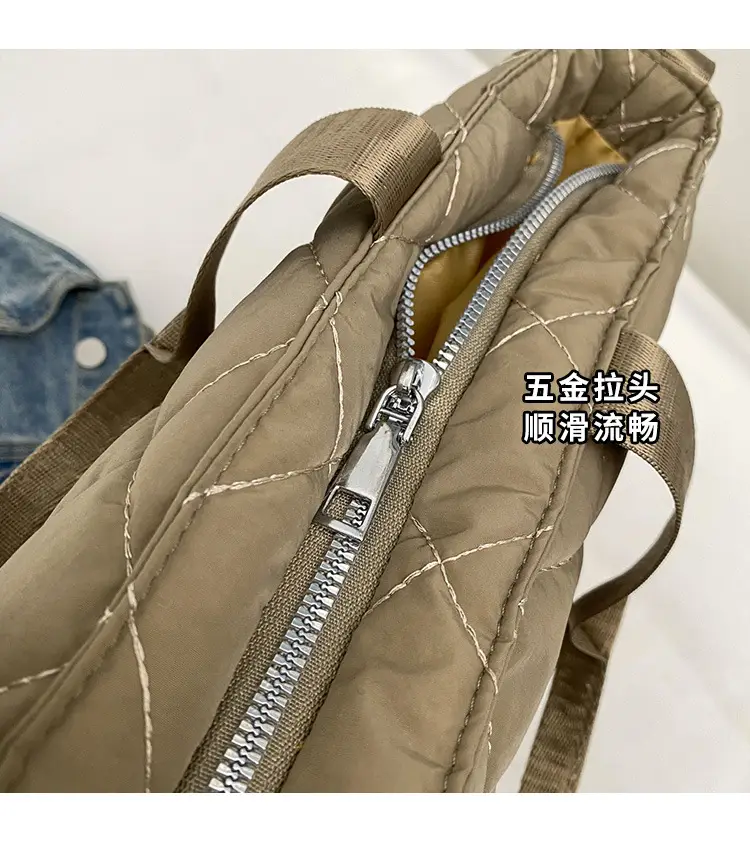 Quilted Crossbody Bag Women Large Capacity Tan 2025 — feature 6