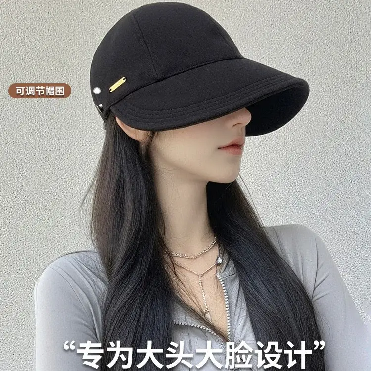 Women Black Peaked Cap with Ponytail 2025 Trend - Image 7